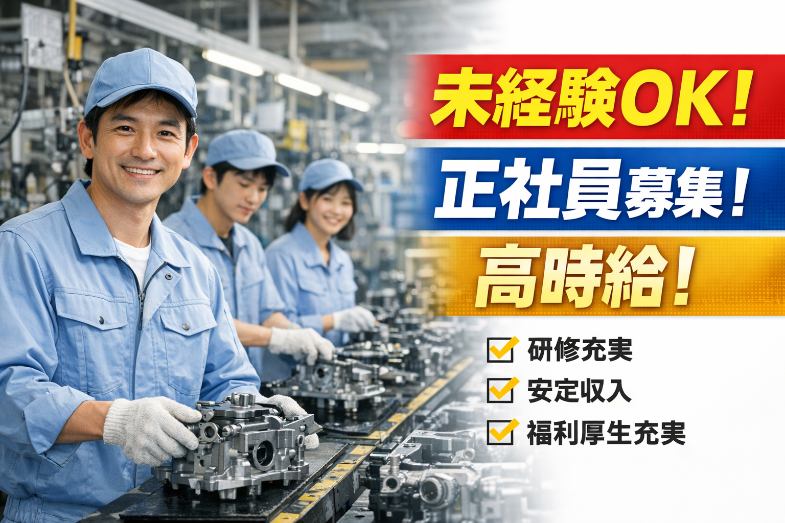 【月収35万円以上】工場求人フォルダなら広島の車部品工場派遣でしっかり稼ぐことができる！